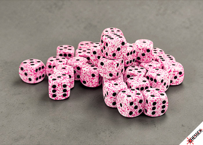 Chessex - Speckled Pink 12mm d6 Dice Block (36 dice)