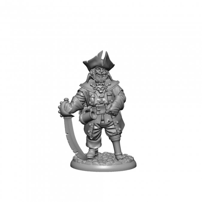 Reaper Bones Black - Ghost Pirate Captain, Translucent (Clear).