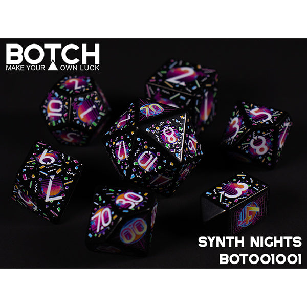 7-Die Set Botch Dice: Synth Nights