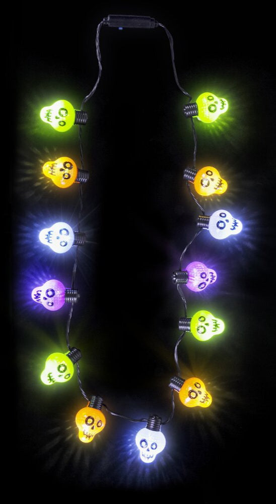 Light Up Skull Necklace