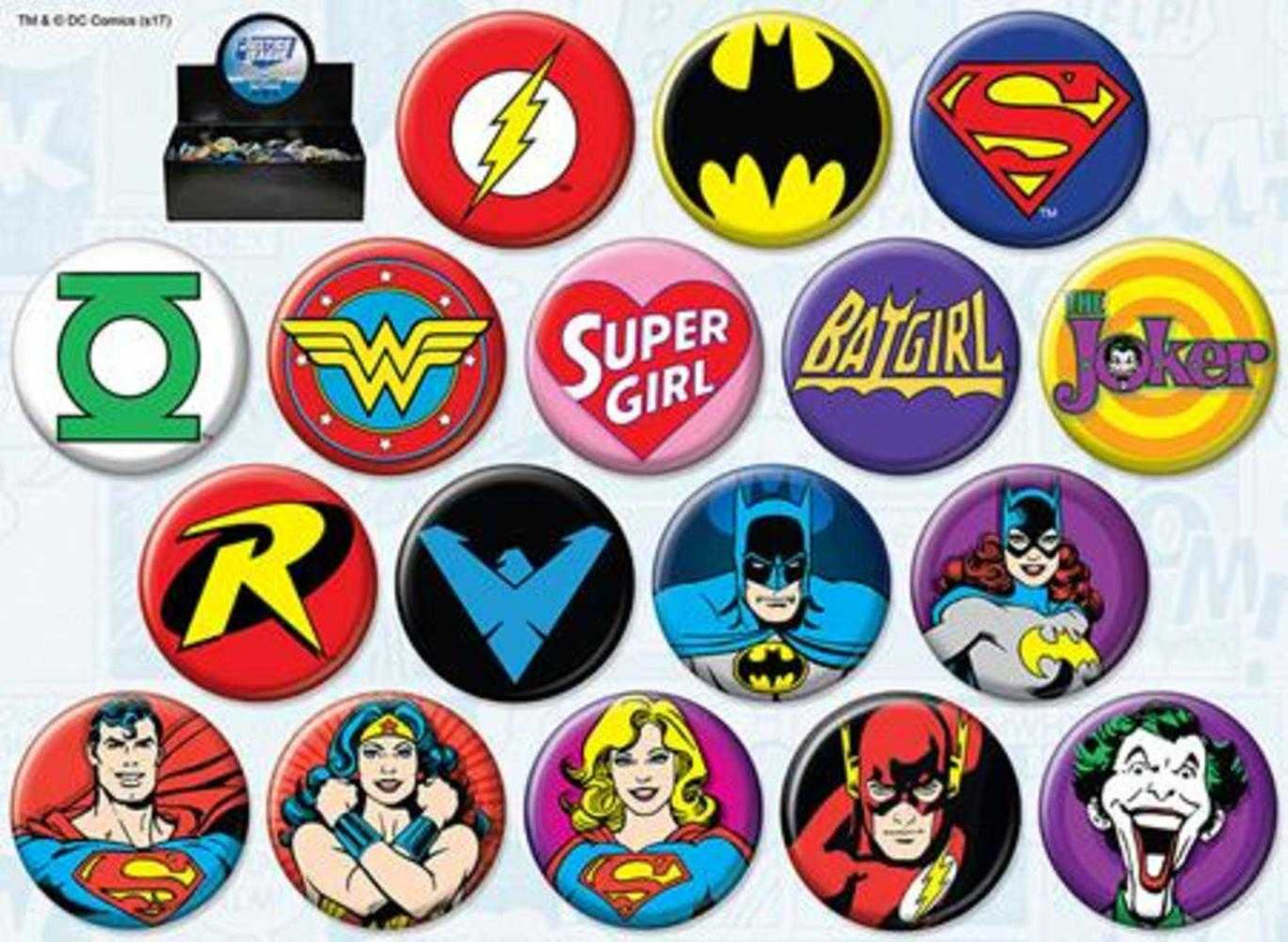 DC Assorted Button (1 count)