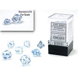 Chessex - Borealis Icicle / Light Blue Mini Polyhedral Die Set