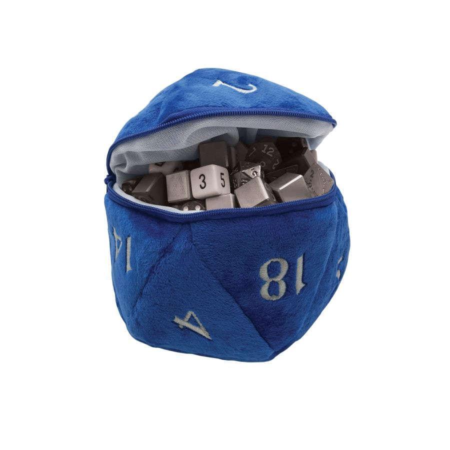 D&D - Blue d20 Plush Dice Bag
