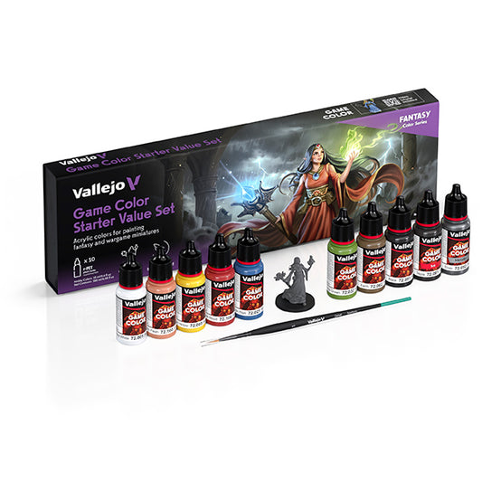 Vallejo Game Color Set: Starter Value Set (10), 18 ml.