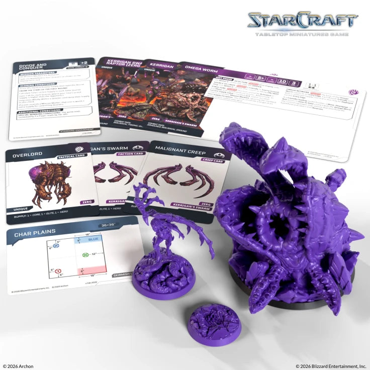 Starcraft Tabletop Miniatures Game: Zerg - Kerrigan & Omega Worm