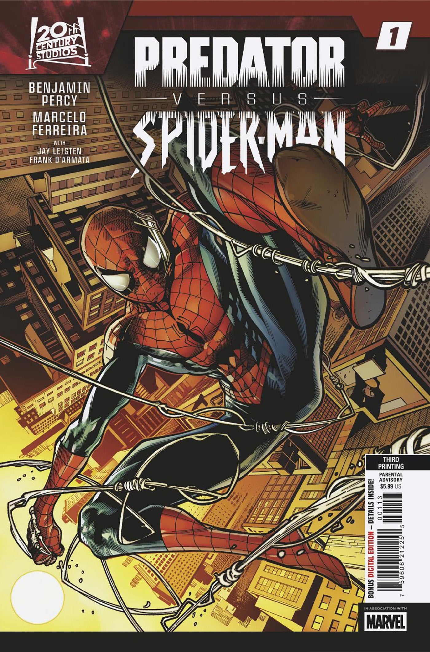 Predator vs. Spider-Man #1 Marcelo Ferreira 3RD Printing Variant