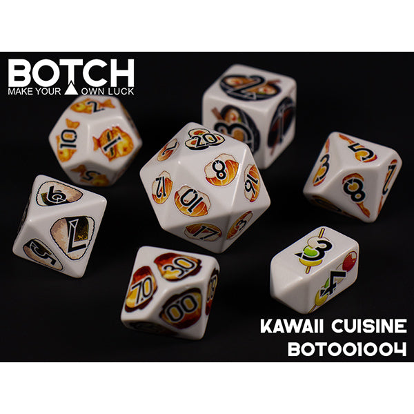 7-Die Set Botch Dice: Kawaii Cuisine