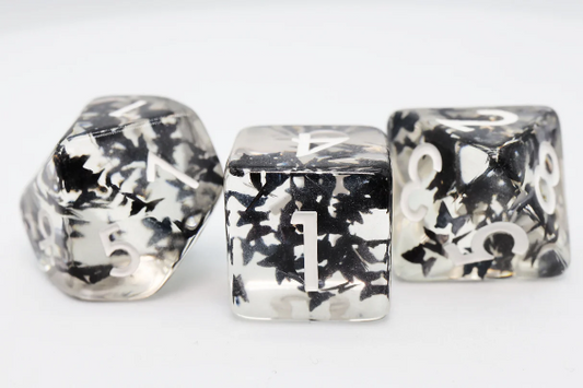 Foam Brain - Butterfly Kiss - Black RPG Dice Set