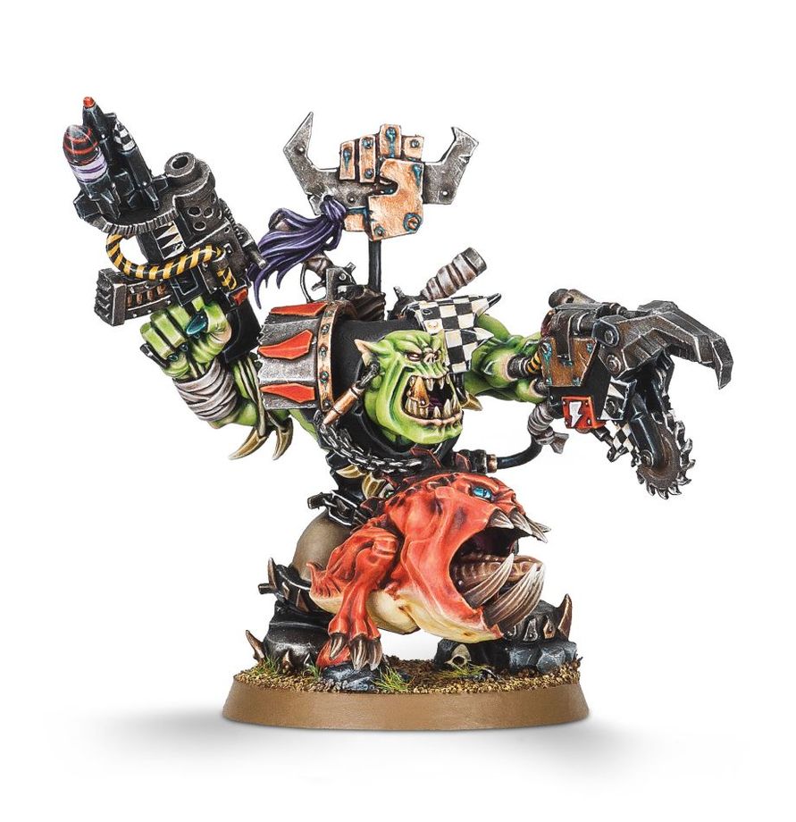 40K - Orks, Ork Warboss with Attack Squig