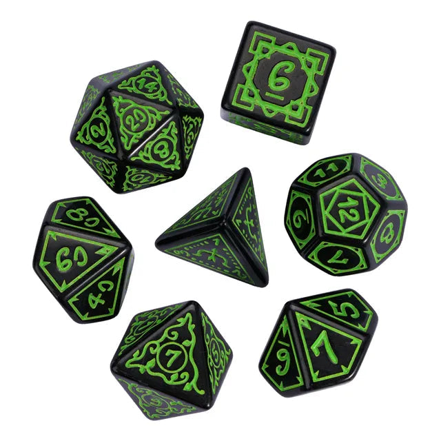 Foam Brain - Cryptic Knots: Verdant RPG Dice Set