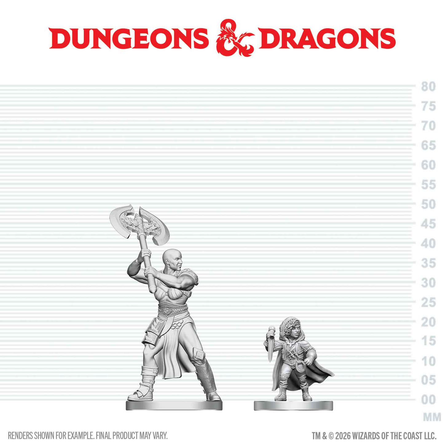 D&D Nolzur’s Marvelous Miniatures: Goliath Barbarian and Halfling Rogue
