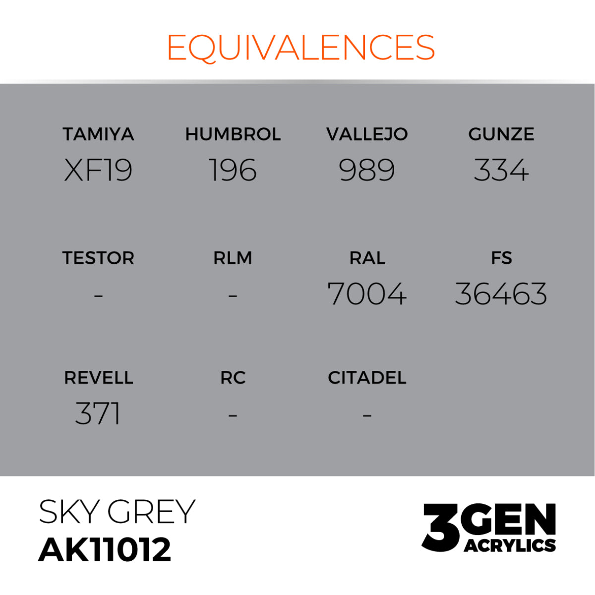AK Interactive 3G Acrylic Paint: Sky Grey