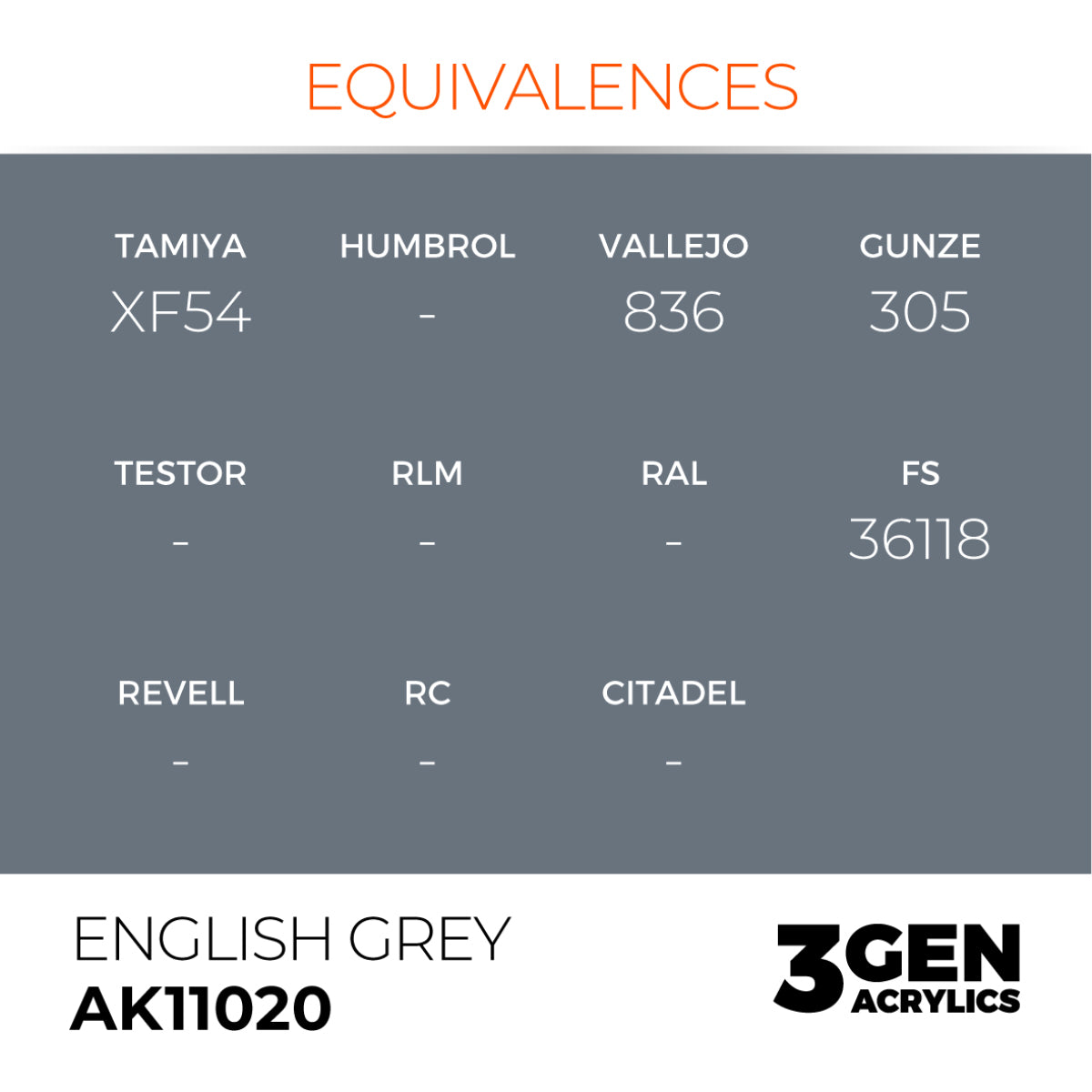 AK Interactive 3G Acrylic Paint: English Grey