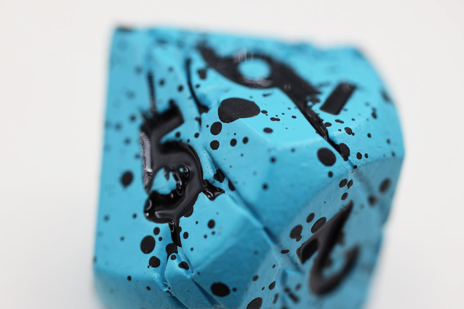 Foam Brain - Blue Quarry - Metal RPG Dice Set