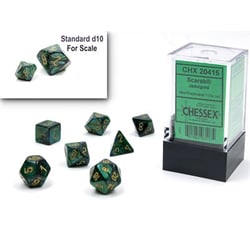 Chessex - Scarab Jade / Gold Mini Polyhedral Die Set