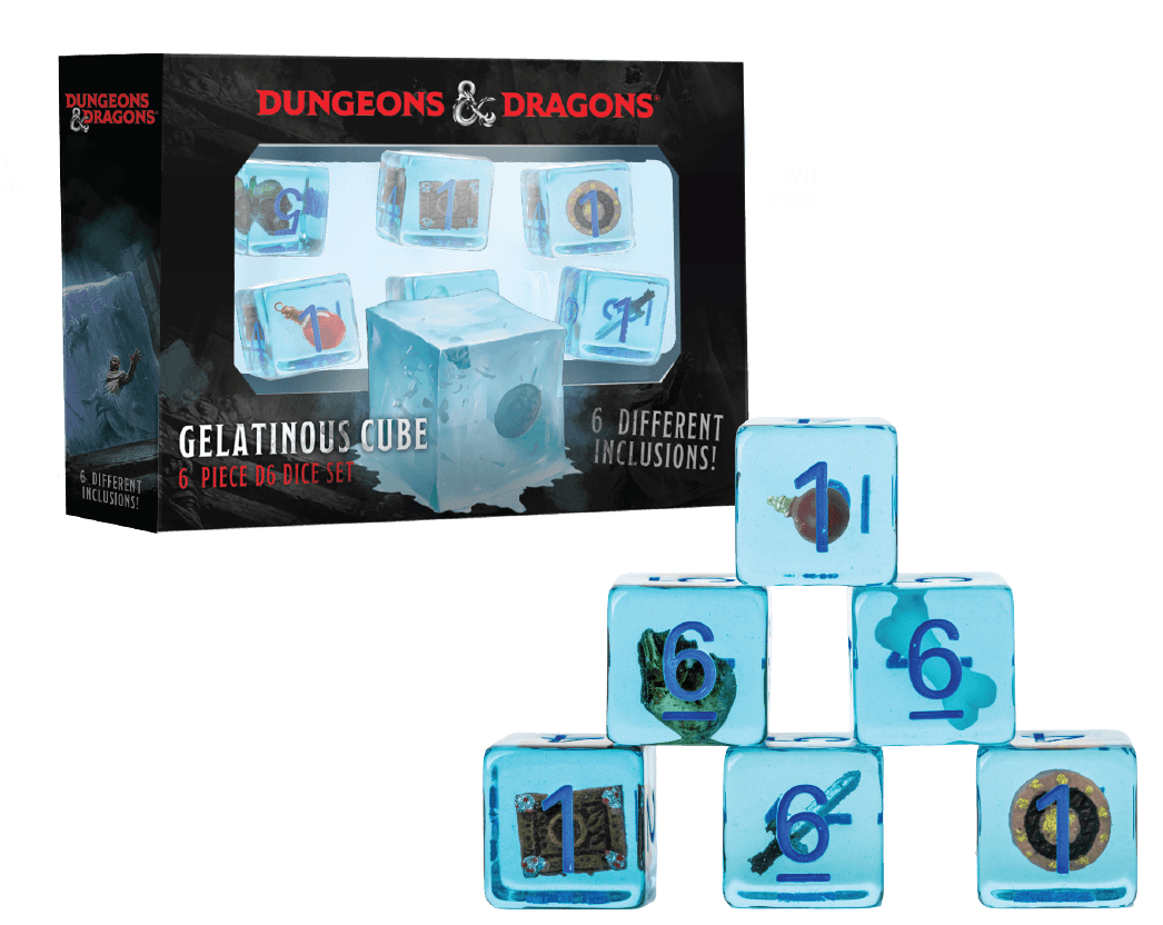 D&D - Gelatinous Cube 6 piece d6 dice set