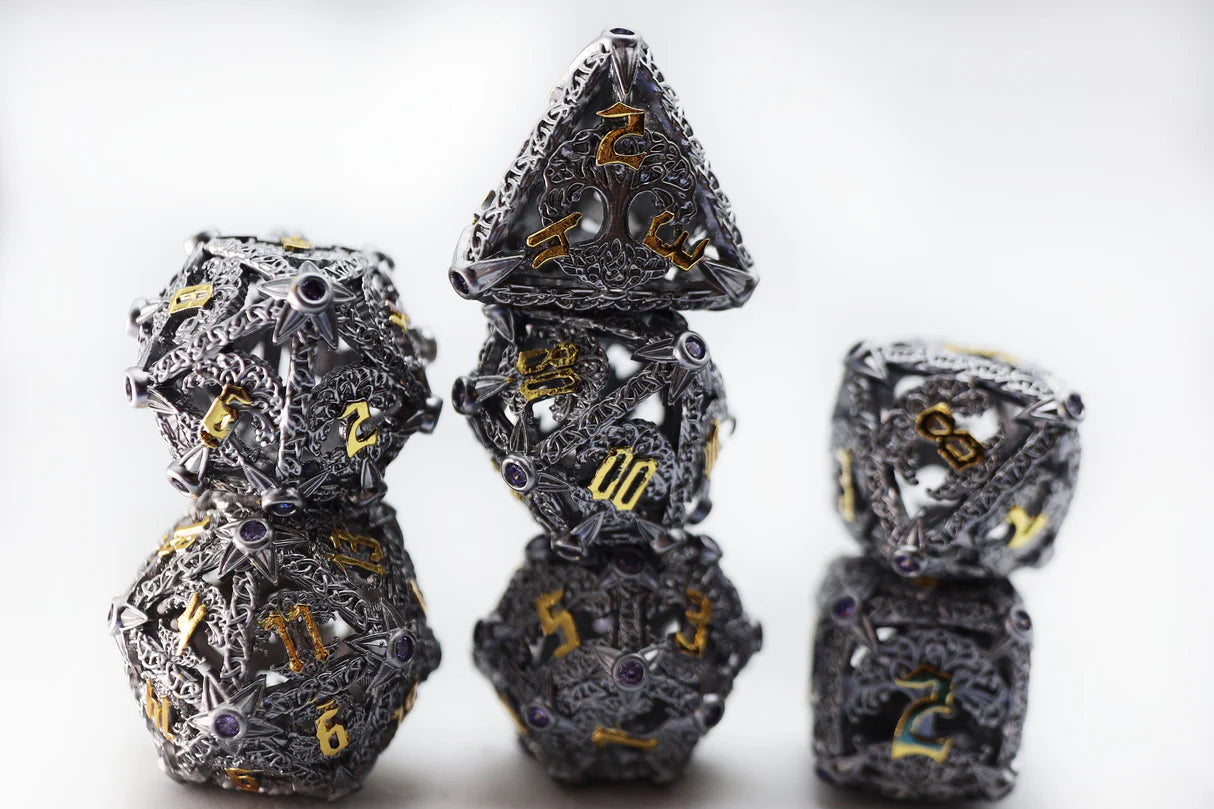 Foam Brain - Trees of Virtue: Tree of Philomathy, Hollow Metal RPG Dice Set