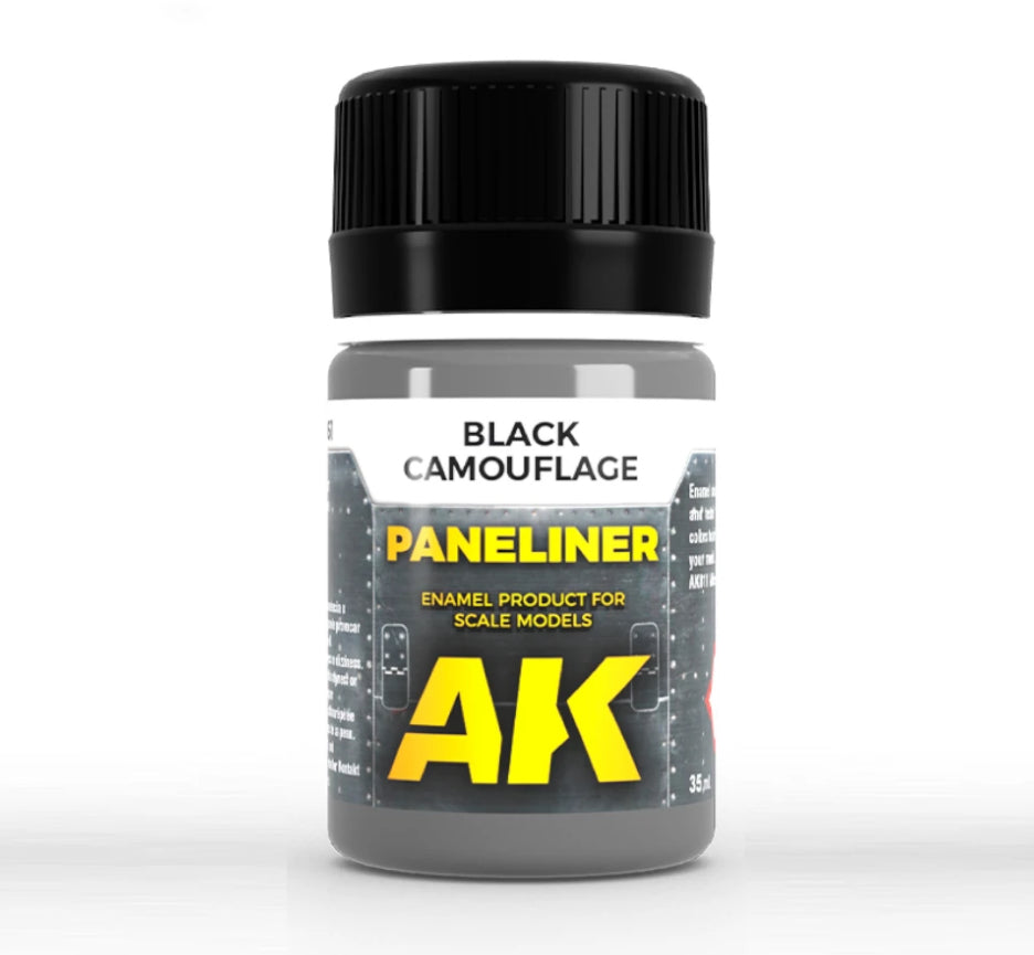 AK Interactive: Paneliner for black camouflage (35ml Bottle)
