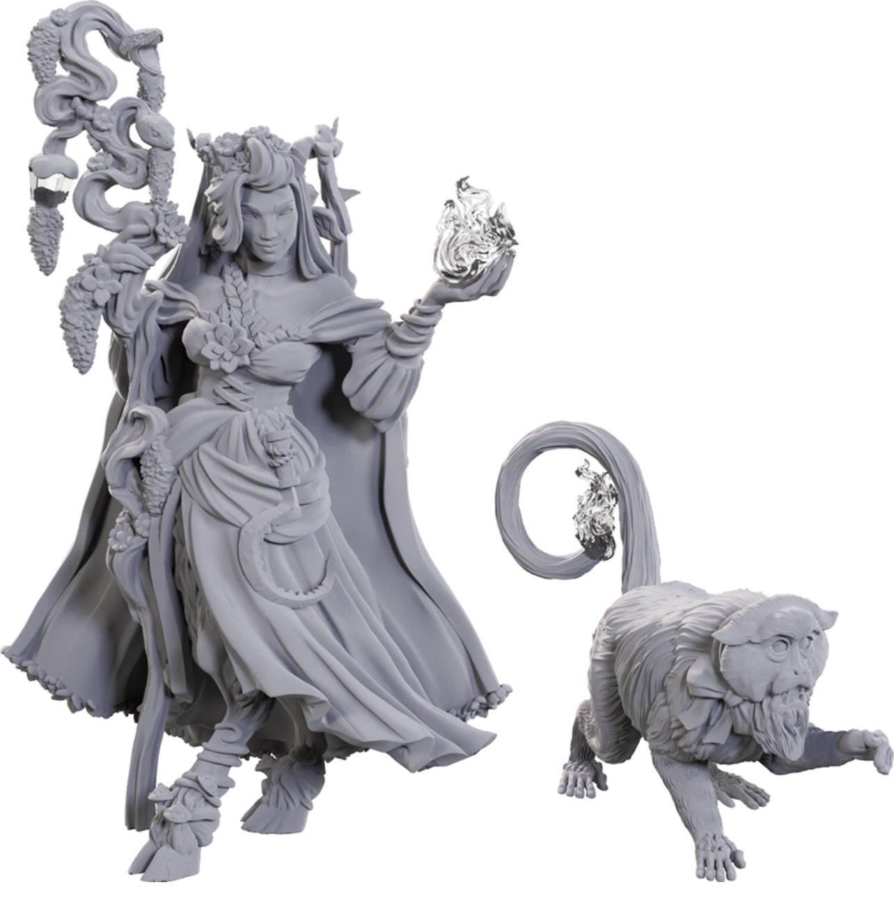 Critical Role Unpainted Miniatures: W23 Fearne Calloway & Mister