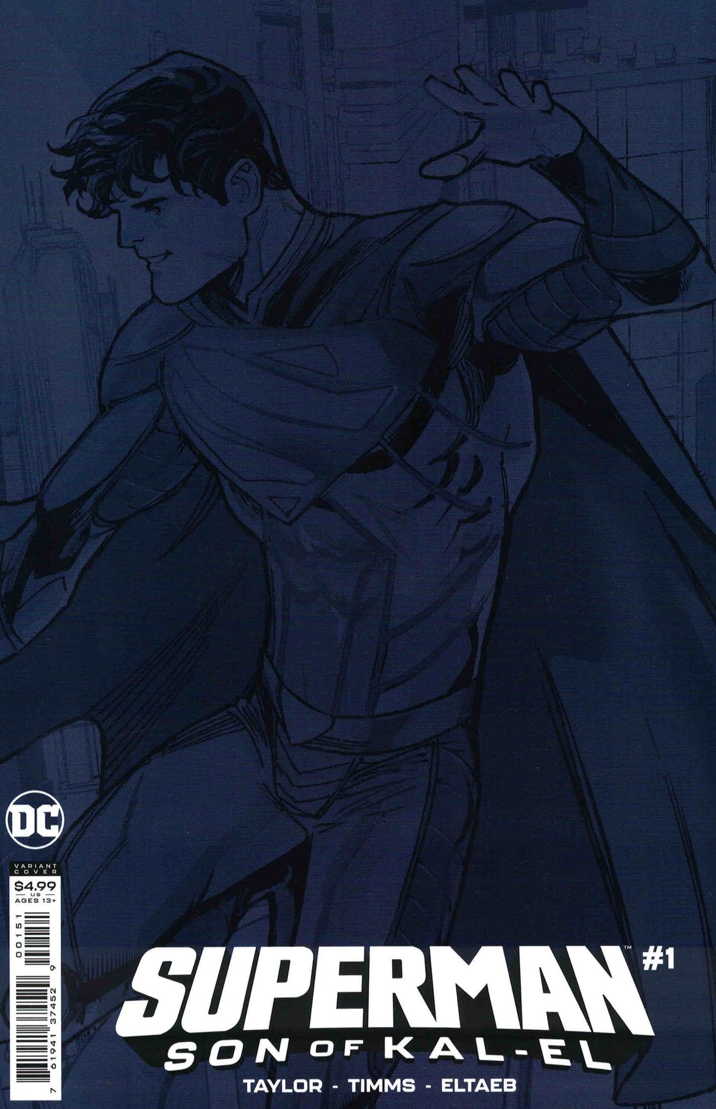 Superman Son Of Kal-El #1 1 in 50 John Timms Virgin Card Stock Variant