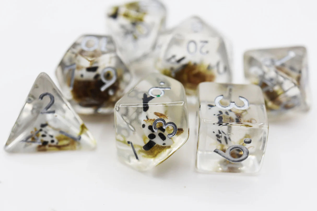 Foam Brain - Black Koi Fish RPG Dice Set