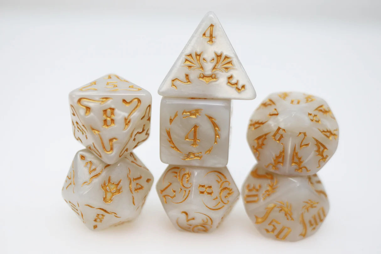 Foam Brain - Resin RPG Dice Set: Drake’s Flight Spirit