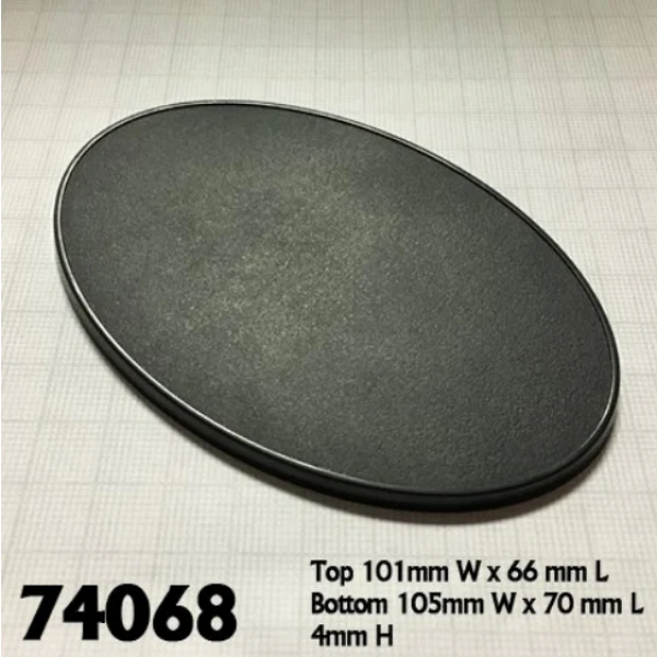 Reaper BaseBoss: 105mm x 70mm Oval Base (4)