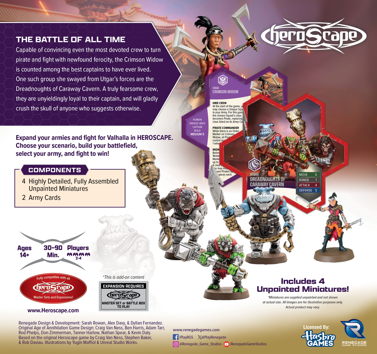 Heroscape: Embers of War: Crimson Widow and Dreadnoughts of Caraway Cavern