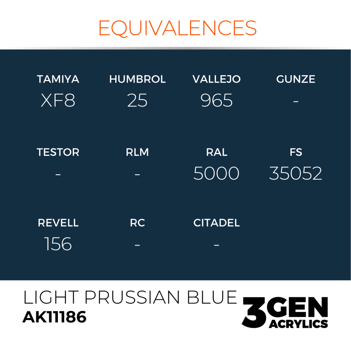 AK Interactive 3G Acrylic Paint: Light Prussian Blue - Standard