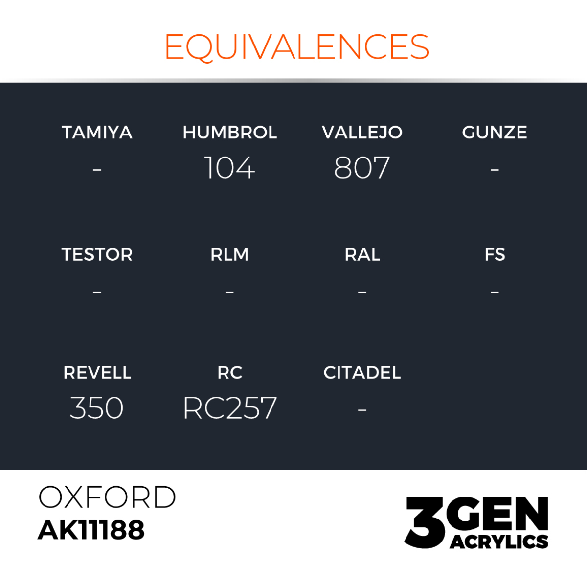 AK Interactive 3G Acrylic Paint: Oxford - Standard