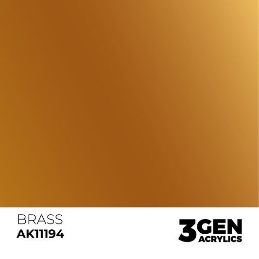 AK Interactive 3G Acrylic Paint: Brass - Metallic