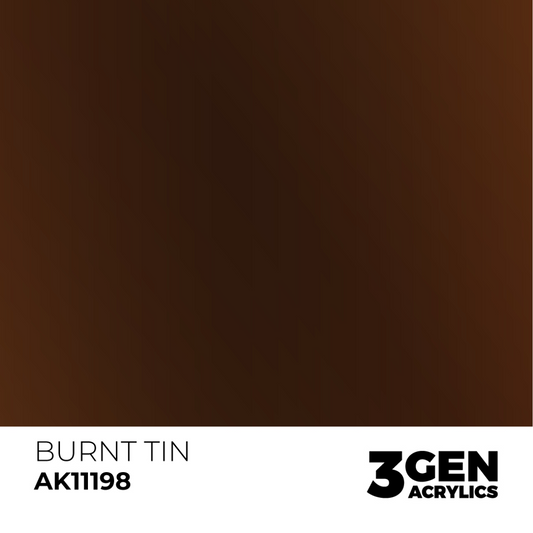 AK Interactive 3G Acrylic Paint: Burnt Tin - Metallic