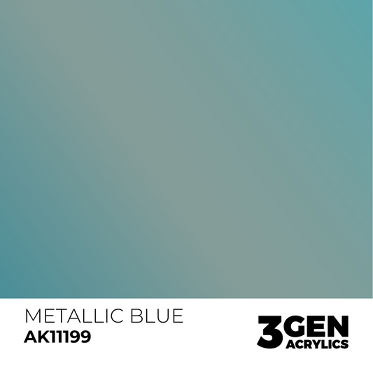 AK Interactive 3G Acrylic Paint: Metallic Blue - Metallic