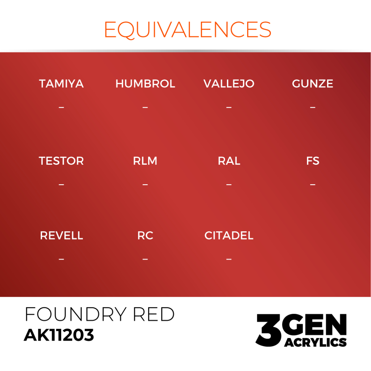 AK Interactive 3G Acrylic Paint: Foundry Red - Metallic