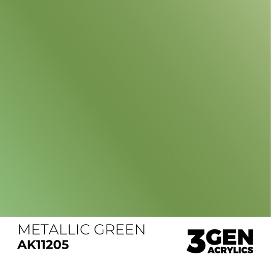 AK Interactive 3G Acrylic Paint: Metallic Green - Metallic