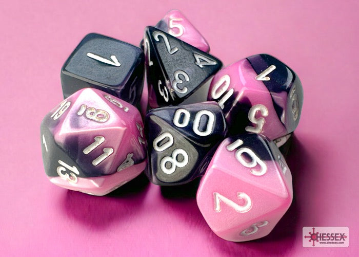 Chessex - Gemini Black-Pink/White