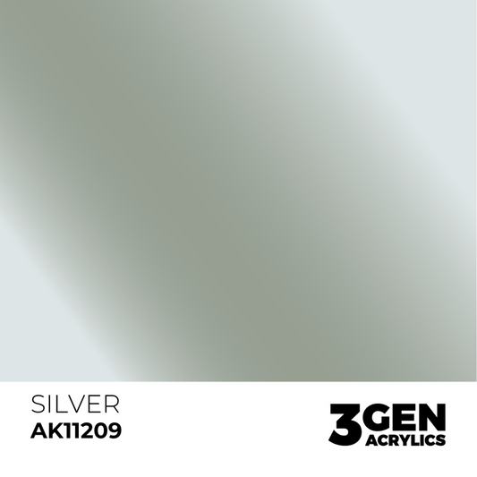 AK Interactive 3G Acrylic Paint: Silver - Metallic