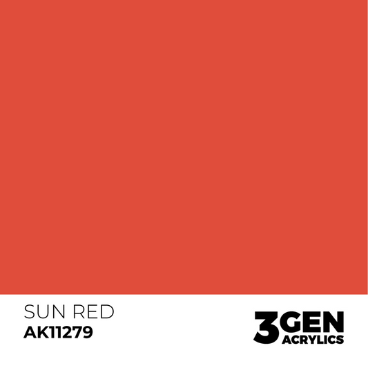 AK Interactive 3G Acrylic Paint: Sun Red - Color Punch
