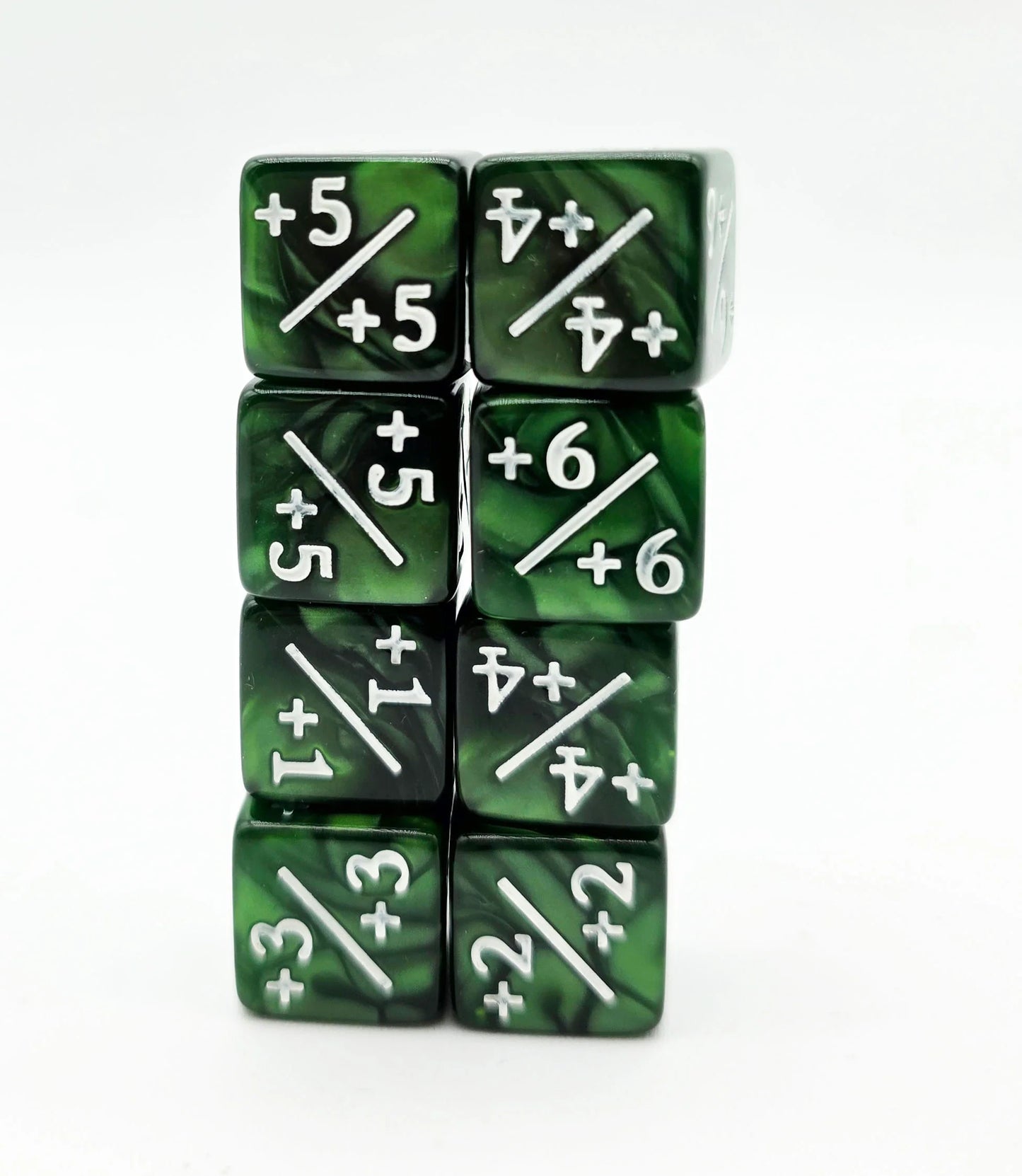 Foam Brain - +1/+1 PEARL GREEN COUNTERS FOR MAGIC - SET OF 8
