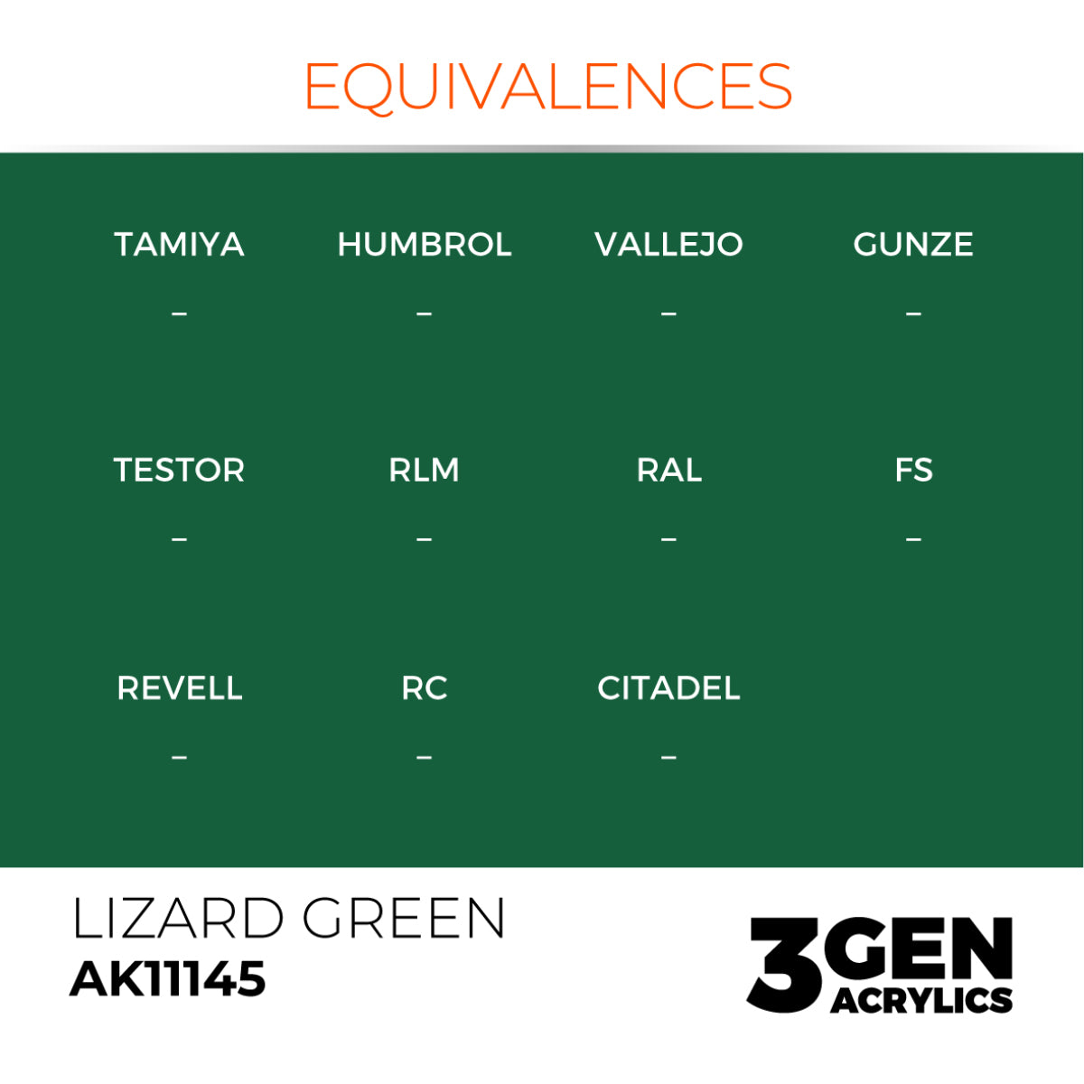 AK Interactive 3G Acrylic Paint: Lizard Green – Standard