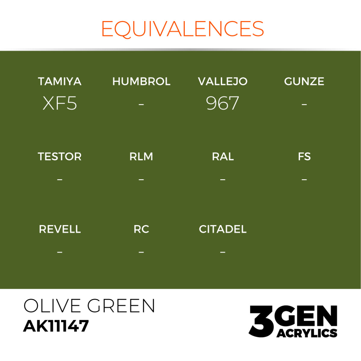 AK Interactive 3G Acrylic Paint: Olive Green – Standard