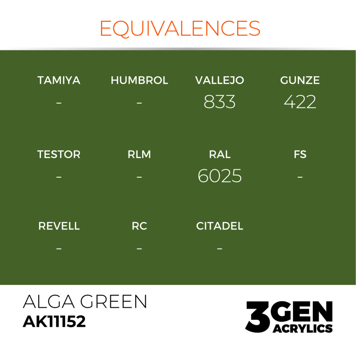 AK Interactive 3G Acrylic Paint: Alga Green – Standard