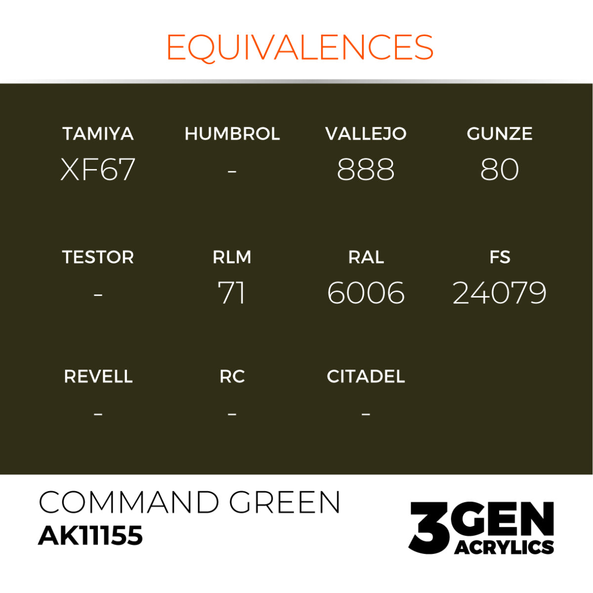AK Interactive 3G Acrylic Paint: Command Green – Standard