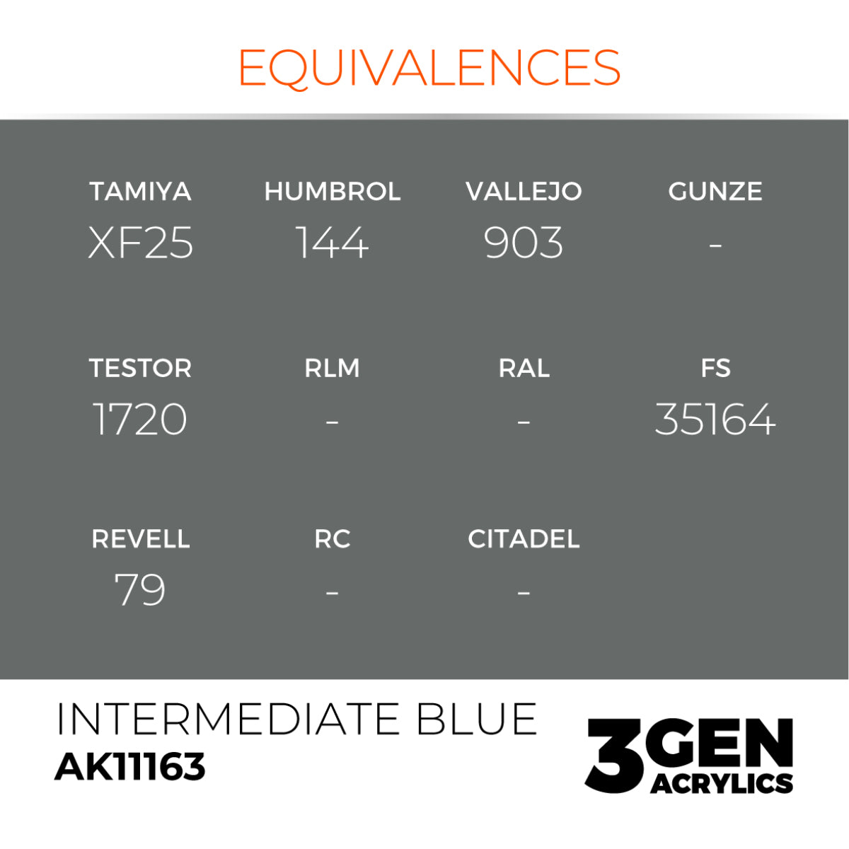 AK Interactive 3G Acrylic Paint: Intermediate Blue – Standard