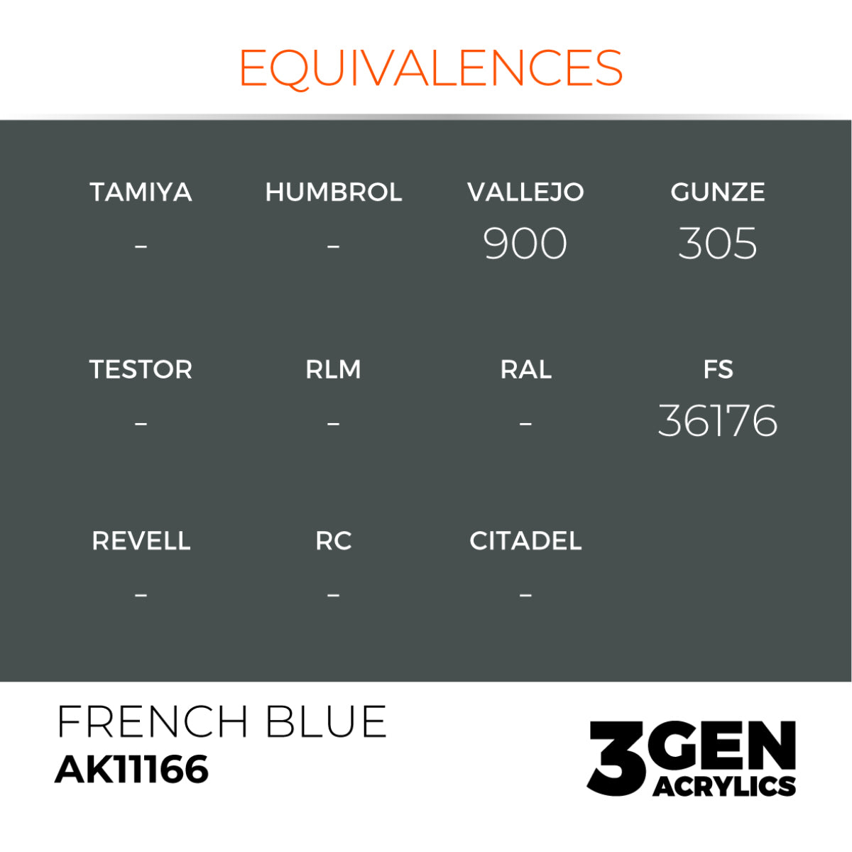 AK Interactive 3G Acrylic Paint: French Blue – Standard