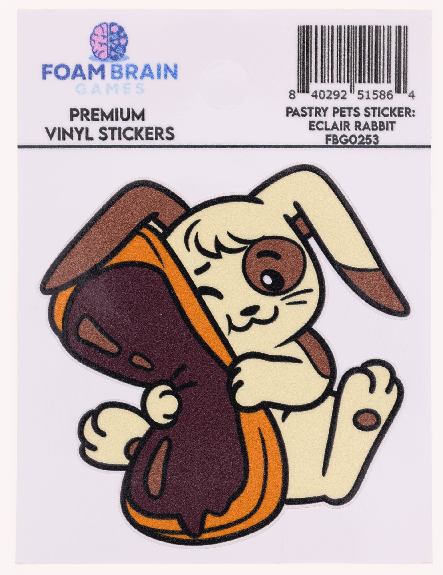 PASTRY PETS STICKER: ECLAIR RABBIT