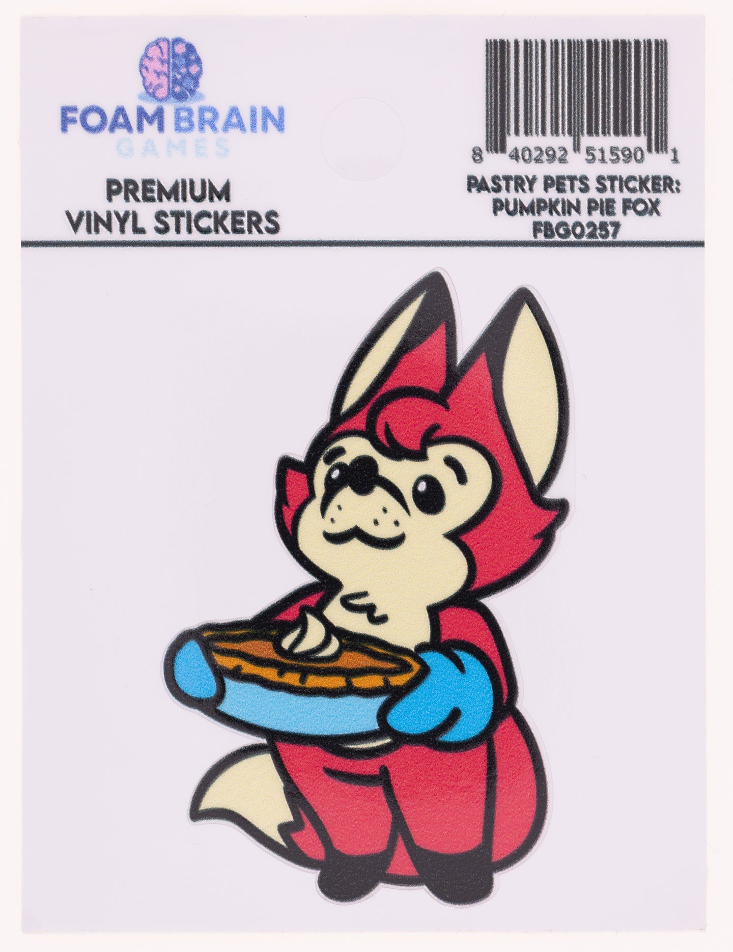 PASTRY PETS STICKER: PUMKIN PIE FOX