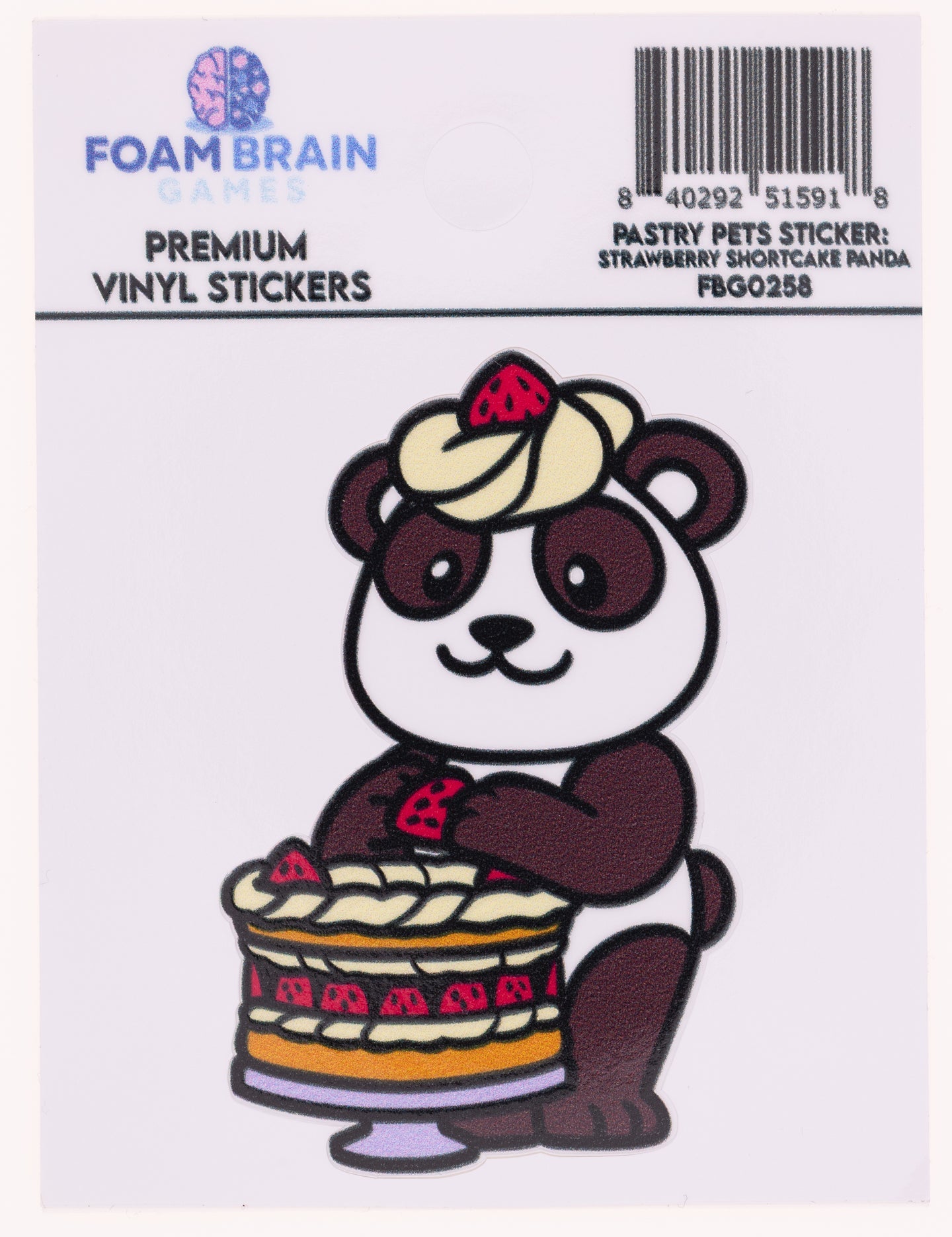 PASTRY PETS STICKER: STRAWBERRY SHORTCAKE PANDA