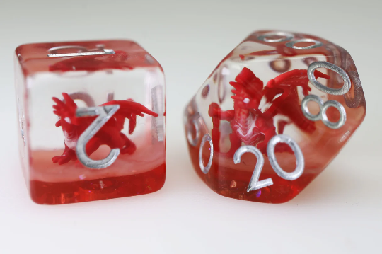 Foam Brain - Young Red Dragon RPG Dice Set