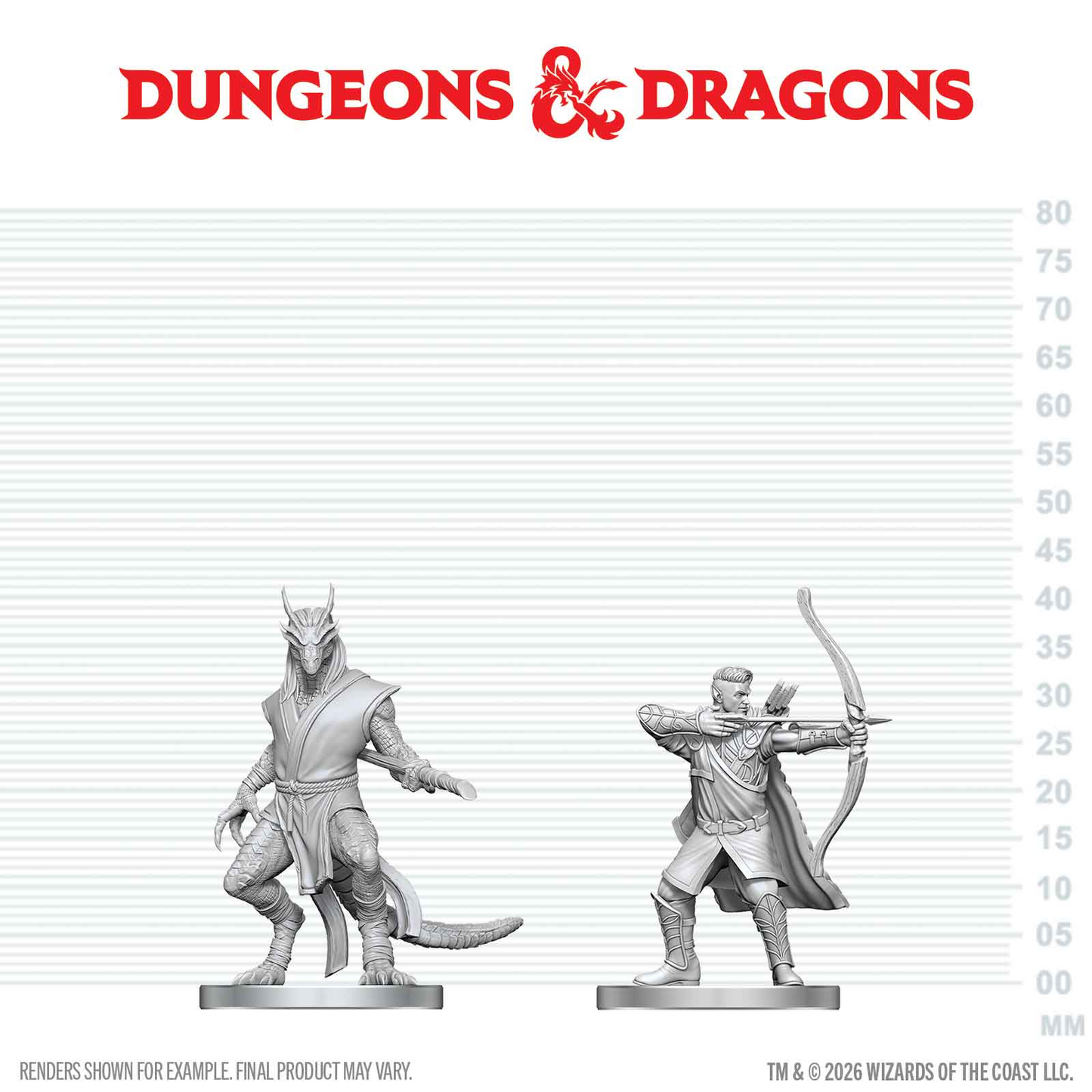 D&D Nolzur's Marvelous Miniatures: Elf Ranger and Dragonborn Monk